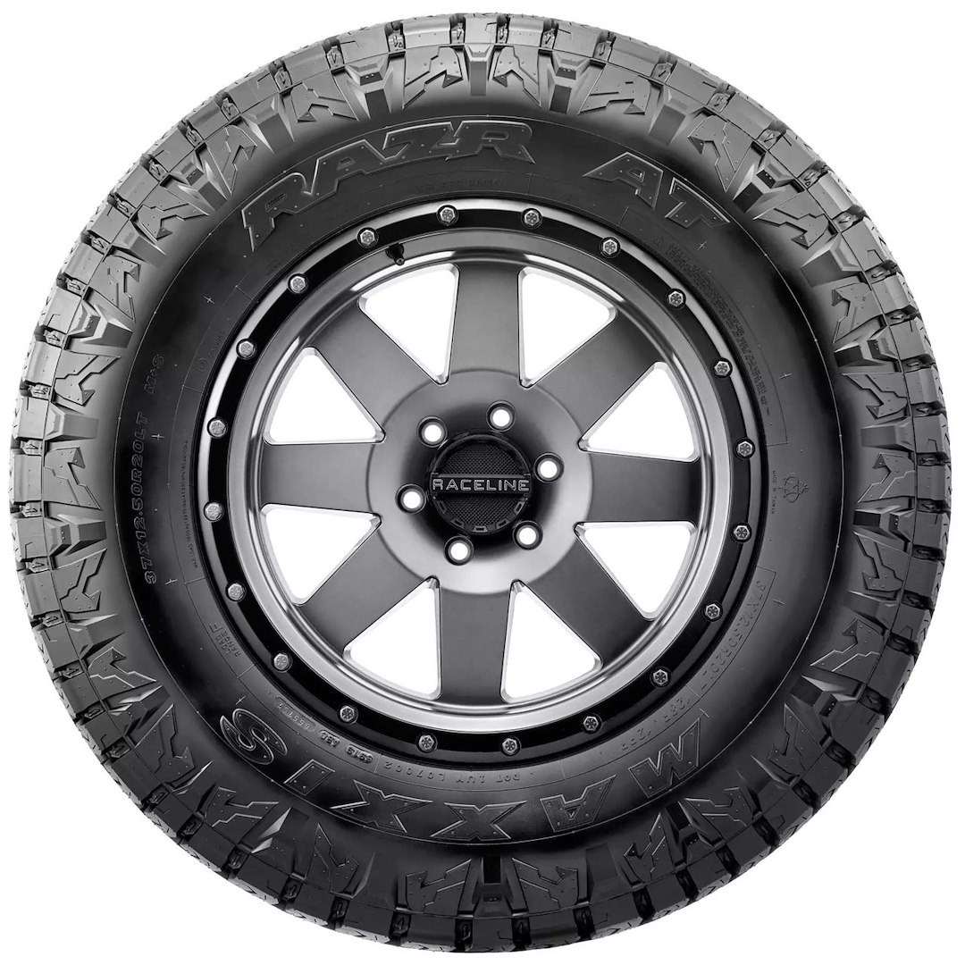 Maxxis Tire Tire, Razr at, LT37 X 12.50R17, All Terrain Light Truck & SUV, Polyester Belted, Radial, Raised Black Letter, Tubeless – TL00049800