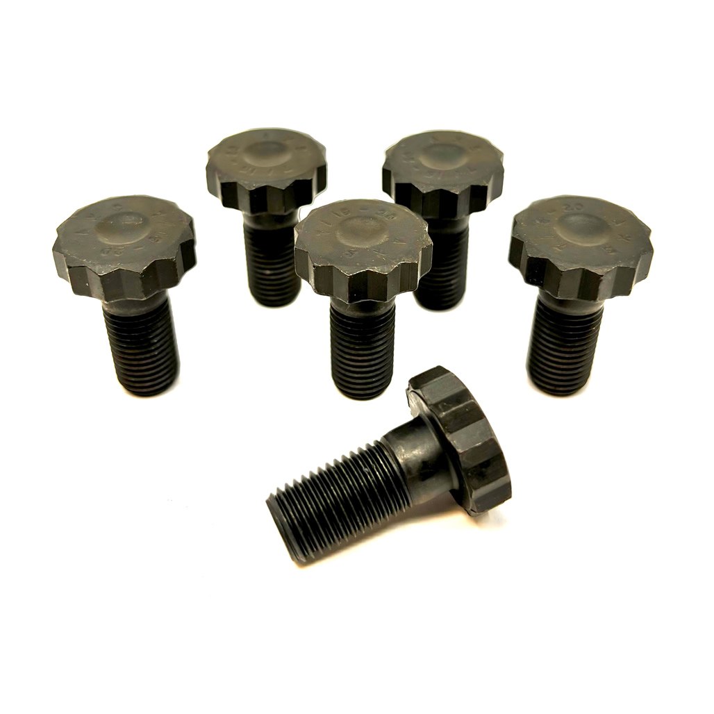 Mcleod Clutch Flywheel Bolt, 7/16 Inch – 20 Thread Size, Black, Steel Fastener, Set of 6 – 1540