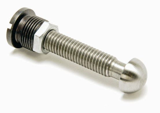 Mcleod Ball Joint Stud, Adjustable, 3.2 Inch Overall Length, 2.9 Inch Thread Length, Black Oxide, Steel – 16909