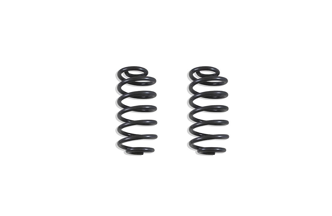 MaxTrac Suspension Coil Spring, 4 Inch Drop, Powder Coated, Grey, Set of 2 with Shock Extensions – 201040