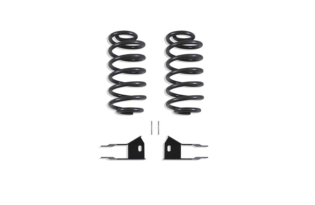 MaxTrac Suspension Coil Spring, 2 Inch Drop, Powder Coated, Black, Set of 2, With Shock Brackets – 201220