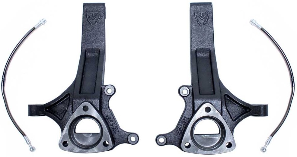 MaxTrac Suspension Spindle, 4-1/2 Inch Lift, Steel, With 2 Knuckles and Brake Line Extensions – 702145