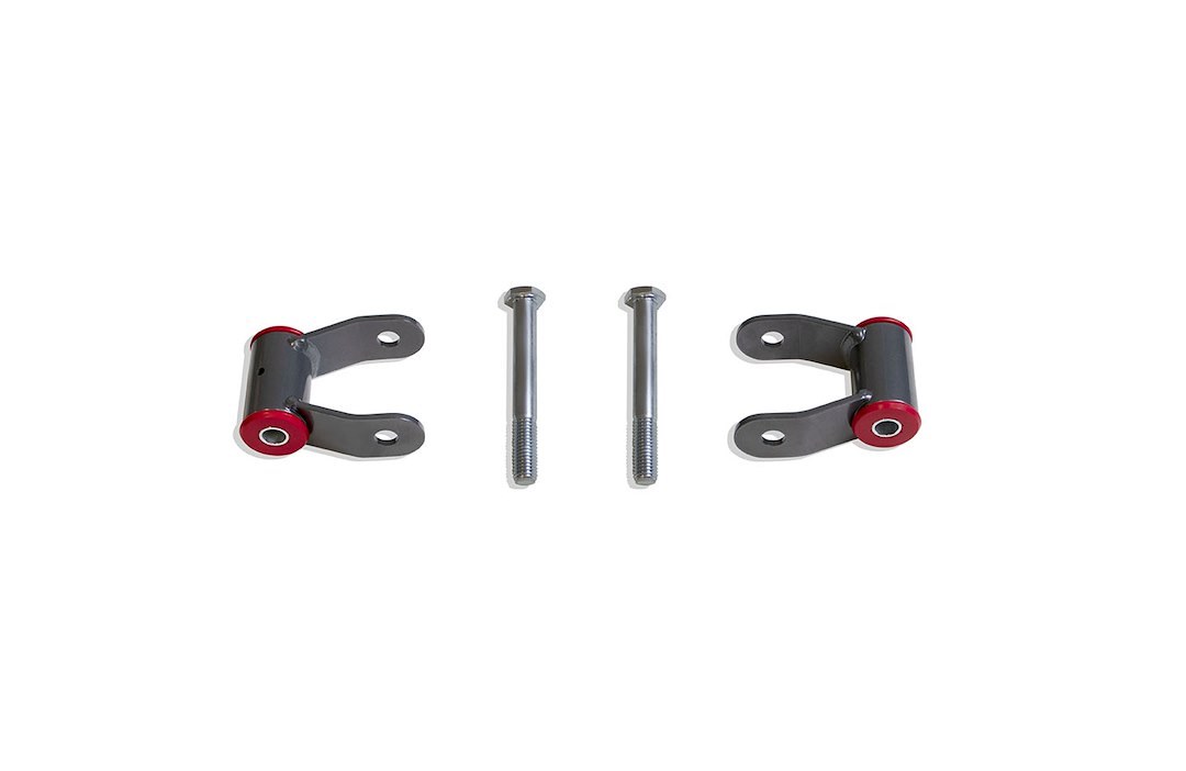 MaxTrac Suspension Leaf Spring Shackle, 1-1/2 Inch Lift, Greaseable, Urethane Bushings, Set of 2 – 710515