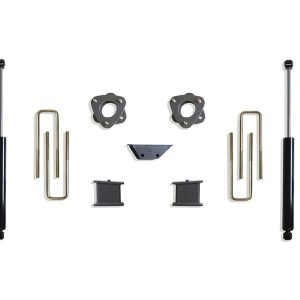 MaxTrac Suspension Lift Kit Suspension, Maxpro, 2-1/2 Inch Front Lift, 4 Inch Rear Lift, With Rear Shock Absorbers IN Kit, Black Components – 905340