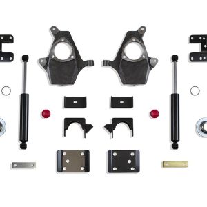 MaxTrac Suspension Lowering Kit, 3 to 6 Inch Front Drop/ 4 to 6 Inch Rear Drop, Black Components – K331336S