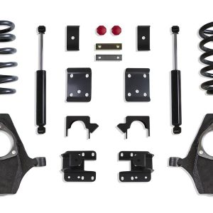 MaxTrac Suspension Lowering Kit, 4 Inch Front/ 6 Inch Rear Drop, Black Components, With Rear Shock Absorbers IN Kit – K331346-8
