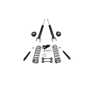 MaxTrac Suspension Lowering Kit, 2 Inch Front Drop/ 4 Inch Rear Drop, Black Components, With Front and Rear Shock Absorbers IN Kit – K332724
