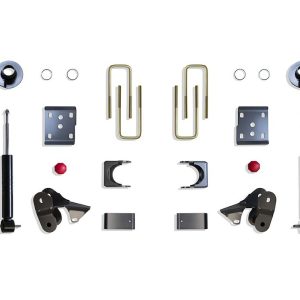 MaxTrac Suspension Lowering Kit, 2 Inch Front/ 4 Inch Rear Drop, Black Components, With Front and Rear Shock Absorbers IN Kit – K333224S
