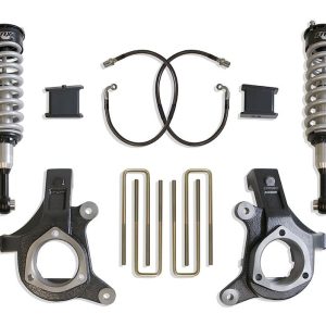 MaxTrac Suspension Lift Kit Suspension, 6 Inch Front Lift, 4 Inch Rear Lift, With Rear Fox Shock Absorbers IN Kit, Black Components – K881364F