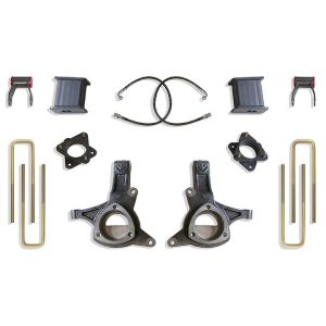 MaxTrac Suspension Lift Kit Suspension, Maxpro, 7-1/2 Inch Front Lift, 4 Inch Rear Lift, With Rear Shock Absorbers IN Kit, Black Components – K881375