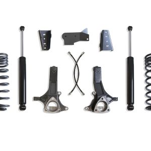 MaxTrac Suspension Lift Kit Suspension, 4-1/2 Inch Front Lift, 3 Inch Rear Lift, With Rear Shock Absorbers IN Kit, Black Components – K882443