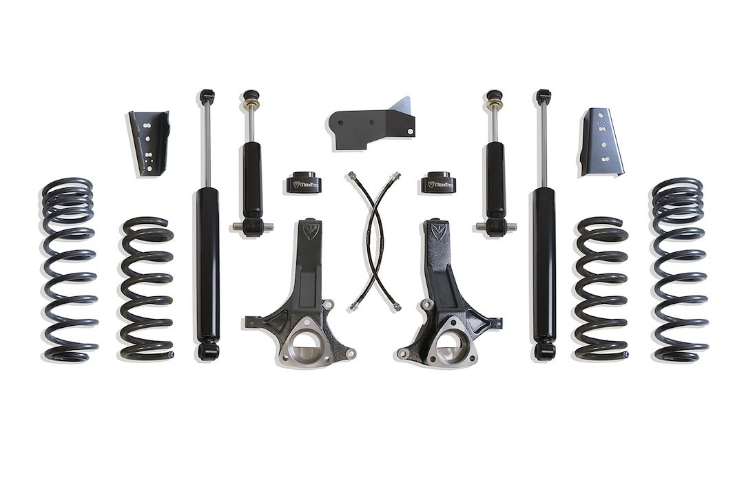 MaxTrac Suspension Lift Kit Suspension, 6-1/2 Inch Front Lift, 4-1/2 Inch Rear Lift, With Front and Rear Shock Absorbers IN Kit – K882464