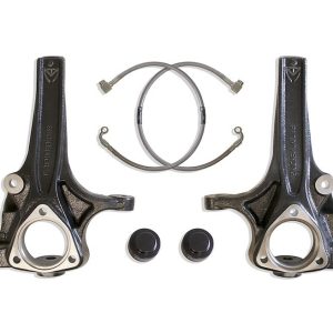 MaxTrac Suspension Lift Kit Suspension, 4 Inch Front Lift, 1 Inch Rear Lift, With Rear Fox Shock Absorbers IN Kit, Black Components – K882741F