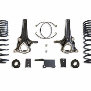 MaxTrac Suspension Lift Kit Suspension, 7 Inch Front Lift, 4 Inch Rear Lift, With Rear Shock Absorbers IN Kit, Black Components – K882774