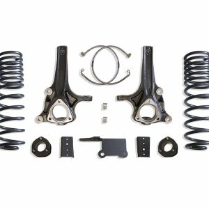MaxTrac Suspension Lift Kit Suspension, 7 Inch Front Lift, 4 Inch Rear Lift, With Rear Fox Shock Absorbers IN Kit, Black Components – K882774F