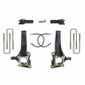 MaxTrac Suspension Lift Kit Suspension, 4-1/2 Inch Front Lift, 2 Inch Rear Lift, With Rear Shock Absorbers IN Kit, Black Components – K883242