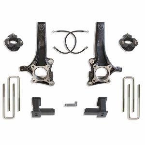 MaxTrac Suspension Lift Kit Suspension, Maxpro, 7 Inch Front Lift, 4 Inch Rear Lift, With Rear Fox Shock Absorbers IN Kit, Black Components – K883274