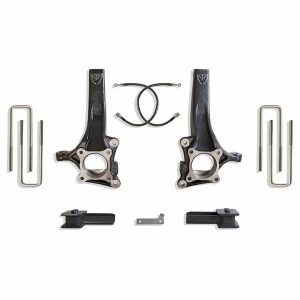 MaxTrac Suspension Lift Kit Suspension, 4 Inch Front Lift, 2 Inch Rear Lift, With Rear Shock Absorbers IN Kit, Black Components – K883442