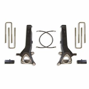 MaxTrac Suspension Lift Kit Suspension, 4 Inch Front Lift, 2 Inch Rear Lift, With Rear Shock Absorbers IN Kit, Black Components – K885342