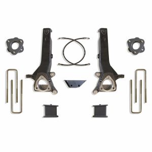 MaxTrac Suspension Lift Kit Suspension, 6-1/2 Inch Front Lift, 4 Inch Rear Lift, With Rear Shock Absorbers IN Kit, Black Components – K885364