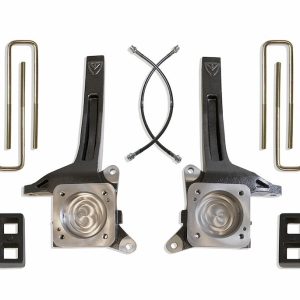 MaxTrac Suspension Lift Kit Suspension, 3-1/2 Inch Front Lift, 2 Inch Rear Lift, With Rear Shock Absorbers IN Kit, Black Components – K886732
