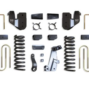 MaxTrac Suspension Lift Kit Suspension, 4 Inch Front Lift, 4 Inch Rear Lift, With Front and Rear Shock Absorbers IN Kit, Black Components – K947341