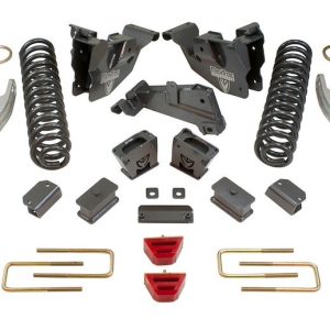 MaxTrac Suspension Lift Kit Suspension, 4 Inch Front Lift, 1 Inch Rear Lift, With Front and Rear Shock Absorbers IN Kit, Black Components – K947441L