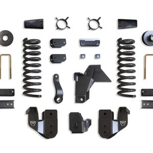 MaxTrac Suspension Lift Kit Suspension, 6 Inch Front Lift, 3 Inch Rear Lift, With Front and Rear Shock Absorbers IN Kit, Black Components – K947463