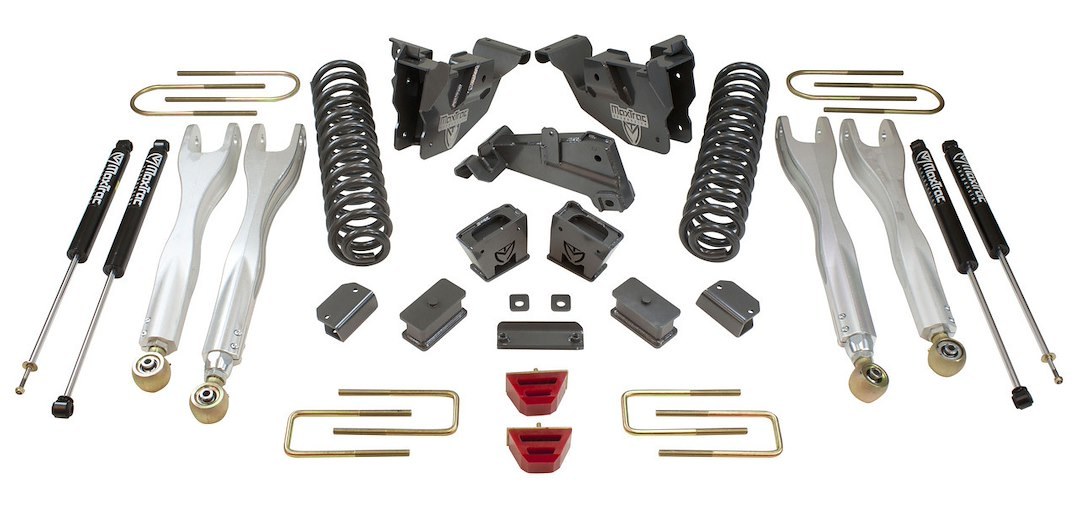 MaxTrac Suspension Lift Kit Suspension, 6 Inch Front Lift, 3 Inch Rear Lift, With Front and Rear Shock Absorbers IN Kit, Black Components – K947463L