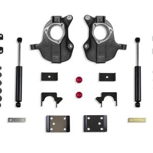 MaxTrac Suspension Lowering Kit, 3 Inch Front/ 5 Inch Rear Drop, Black Components, With Rear Shock Absorbers IN Kit – KC331535-8