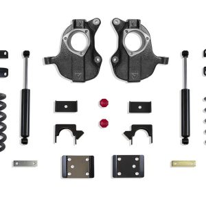 MaxTrac Suspension Lowering Kit, 4 Inch Front/ 6 Inch Rear Drop, Black Components, With Rear Shock Absorbers IN Kit – KC331546-8
