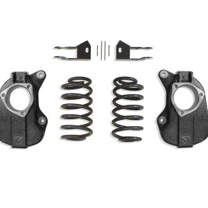 MaxTrac Suspension Lowering Kit, 2 Inch Front/ 4 Inch Rear Drop, Black Components, Without Shock Absorbers IN Kit – KC331624A
