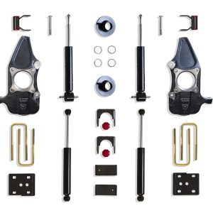 MaxTrac Suspension Lowering Kit, 3 Inch Front/ 5 Inch Rear Drop, Black Components, With Front and Rear Shock Absorbers IN Kit – KC333235S