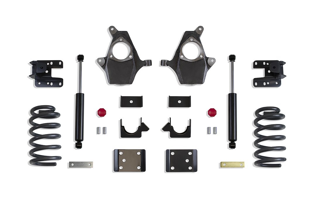 MaxTrac Suspension Lowering Kit, 3 Inch Front Drop/ 5 Inch Rear Drop, Black Components, With Rear Shock Absorbers IN Kit – KS331535-8