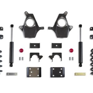 MaxTrac Suspension Lowering Kit, 4 Inch Front Drop/ 6 Inch Rear Drop, Black Components, With Rear Shock Absorbers IN Kit – KS331546-8