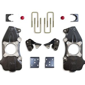 MaxTrac Suspension Lowering Kit, 2 Inch Front/ 4 Inch Rear Drop, Black Components, With Rear Shock Absorbers IN Kit – KS334124
