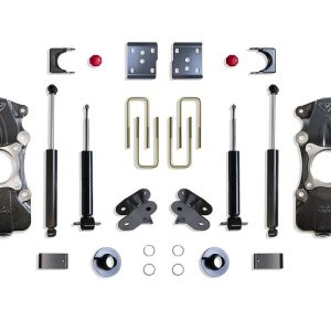 MaxTrac Suspension Lowering Kit, 3 Inch Front/ 5 Inch Rear Drop, Black Components, With Front and Rear Shock Absorbers IN Kit – KS334135S-4