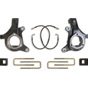 MaxTrac Suspension Lift Kit Suspension, 3 Inch Front Lift, 3 Inch Rear Lift, With Rear Shock Absorbers IN Kit, Black Components – KS881332