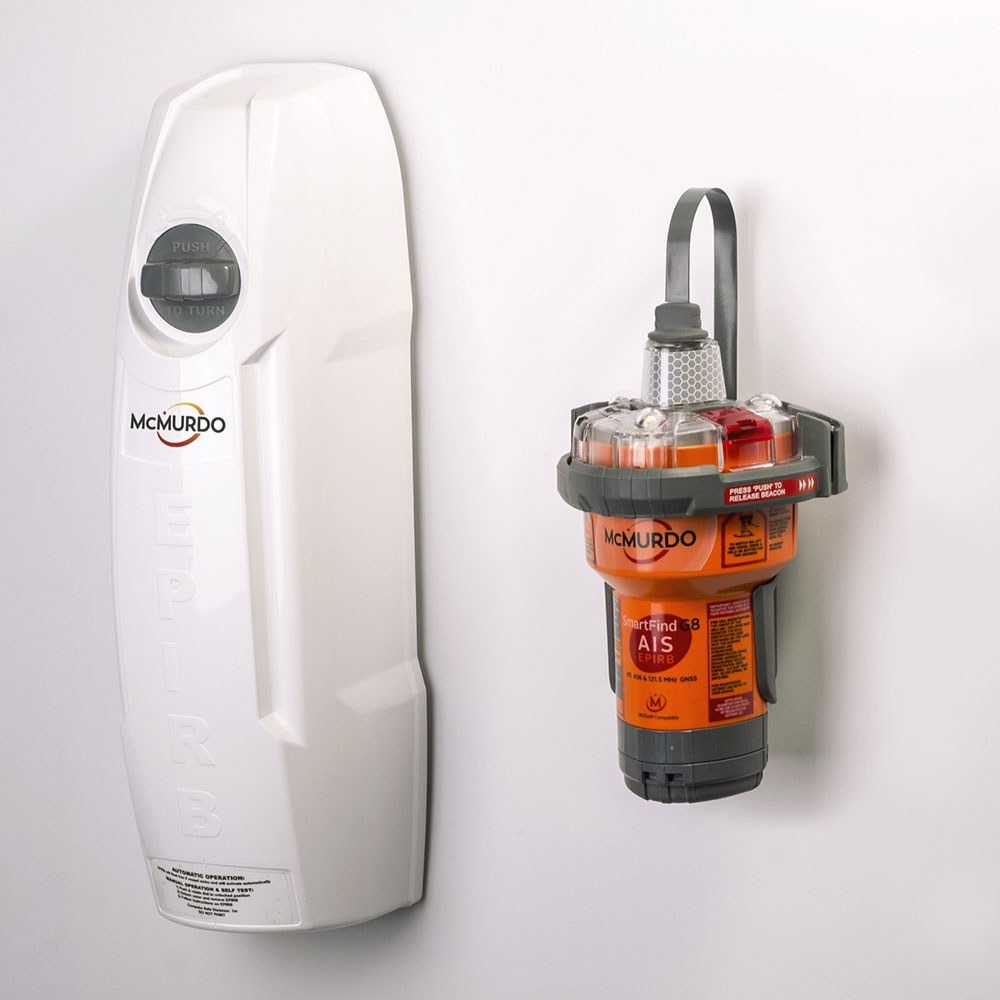 Mcmurdo Epirb, Smartfind G8, Auto Release Activation, 48 Hours Operational Life, Lithium Iron Disulphide Battery, 10 Years Battery Life – 23-001-501A