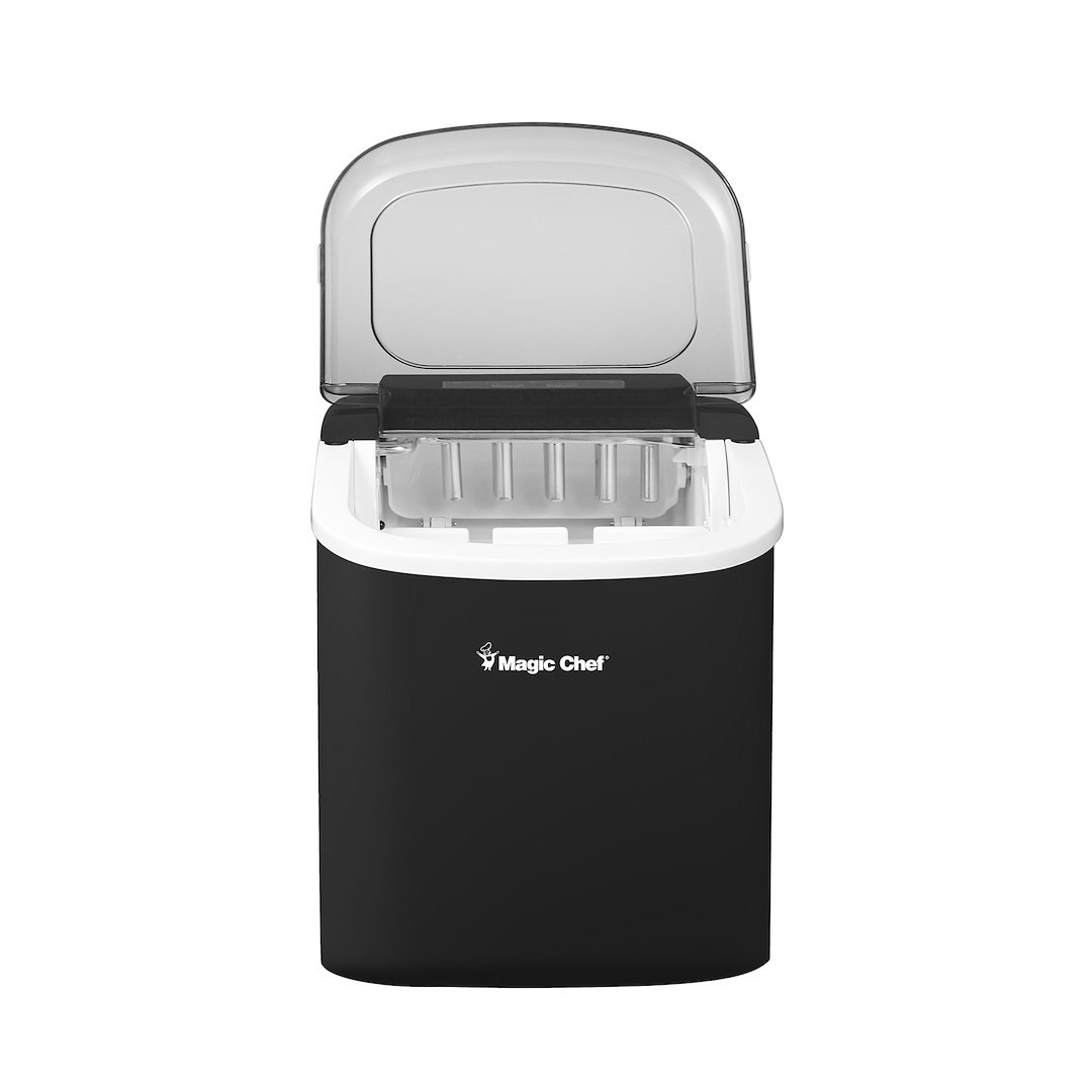 Magic Chef Ice Machine, Portable, 8.7 Inch Width X 11.4 Inch Height X 11.6 Inch Depth Overall Dimension – MCIM27B