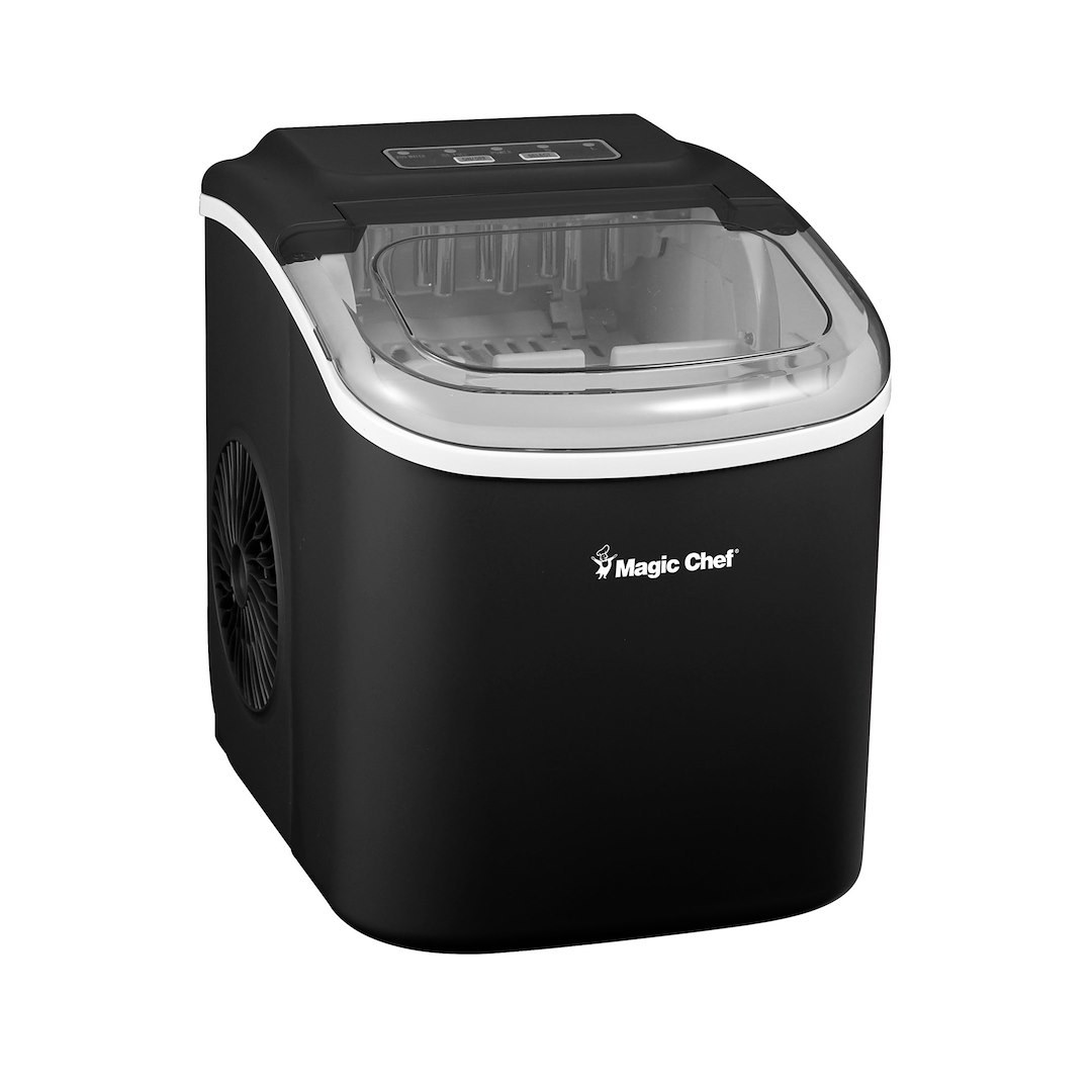 Magic Chef Ice Machine, Portable, 8.7 Inch Width X 11.4 Inch Height X 11.6 Inch Depth Overall Dimension – MCIM27B
