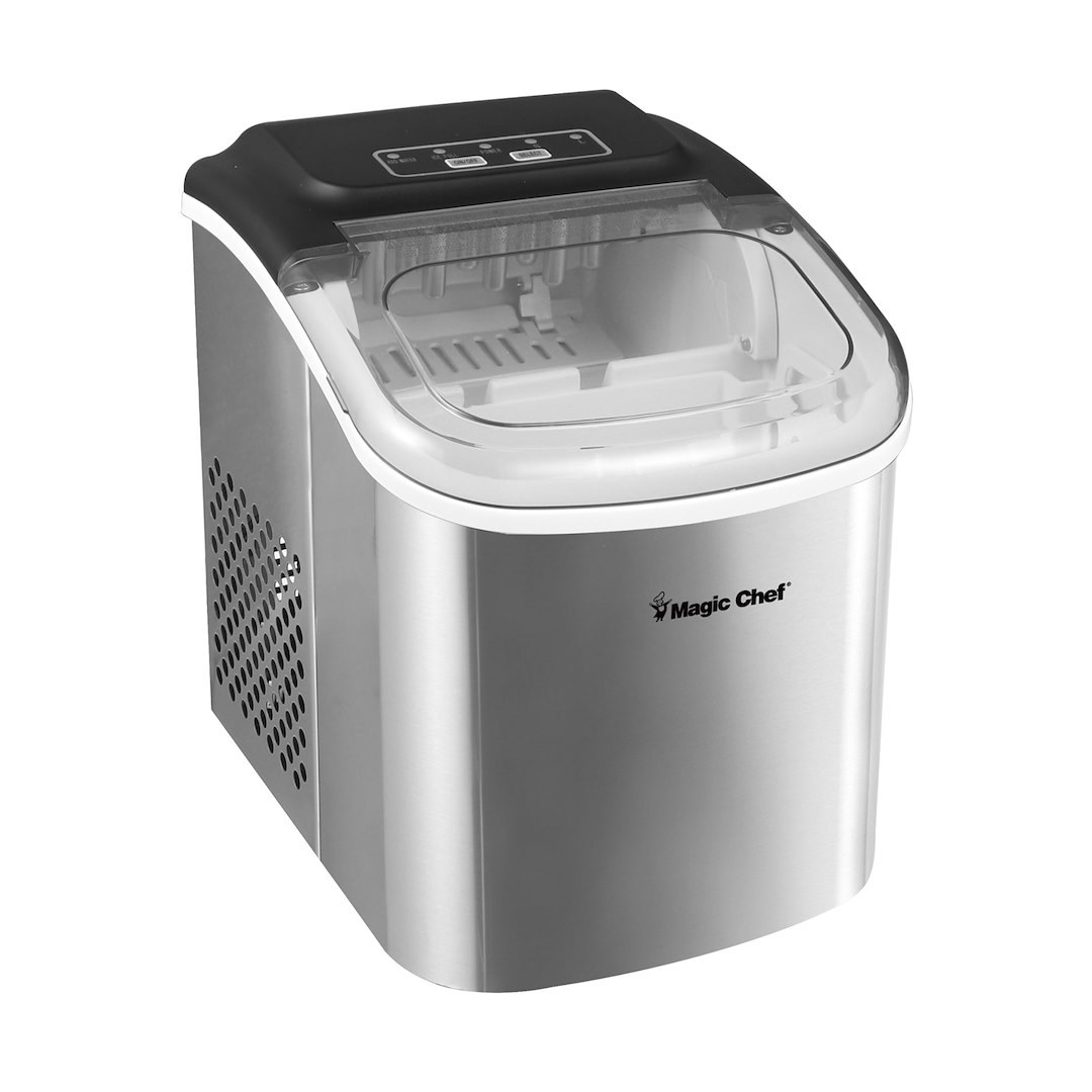 Magic Chef Ice Machine, Portable, 8.7 Inch Width X 11.4 Inch Height X 11.6 Inch Depth Overall Dimension – MCIM27ST