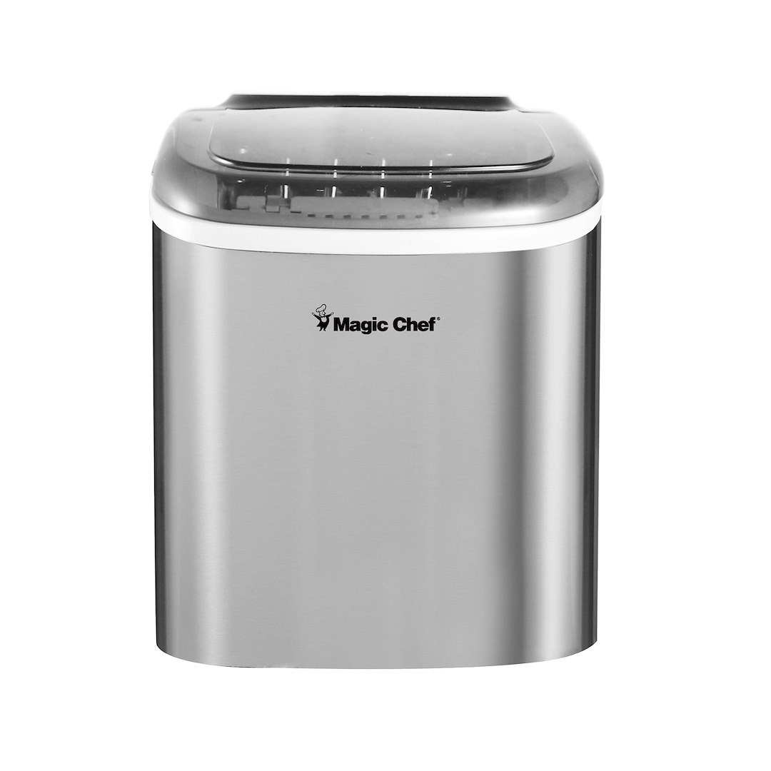 Magic Chef Ice Machine, Portable, 8.7 Inch Width X 11.4 Inch Height X 11.6 Inch Depth Overall Dimension – MCIM27ST