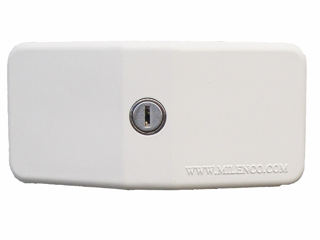 Milenco Entry Door Lock, Dead Lock, Keyed Alike, White, Single, With 2 Keys – 2042