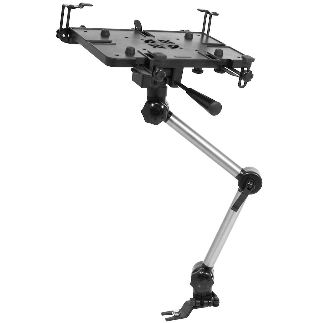 Mobotron Laptop Mount, Floor Mount, Universal, 360 Degree Horizontal Rotation/ 180 Degree Vertical Rotation, Adjustable Height Up to 24 Inch – MS-426K