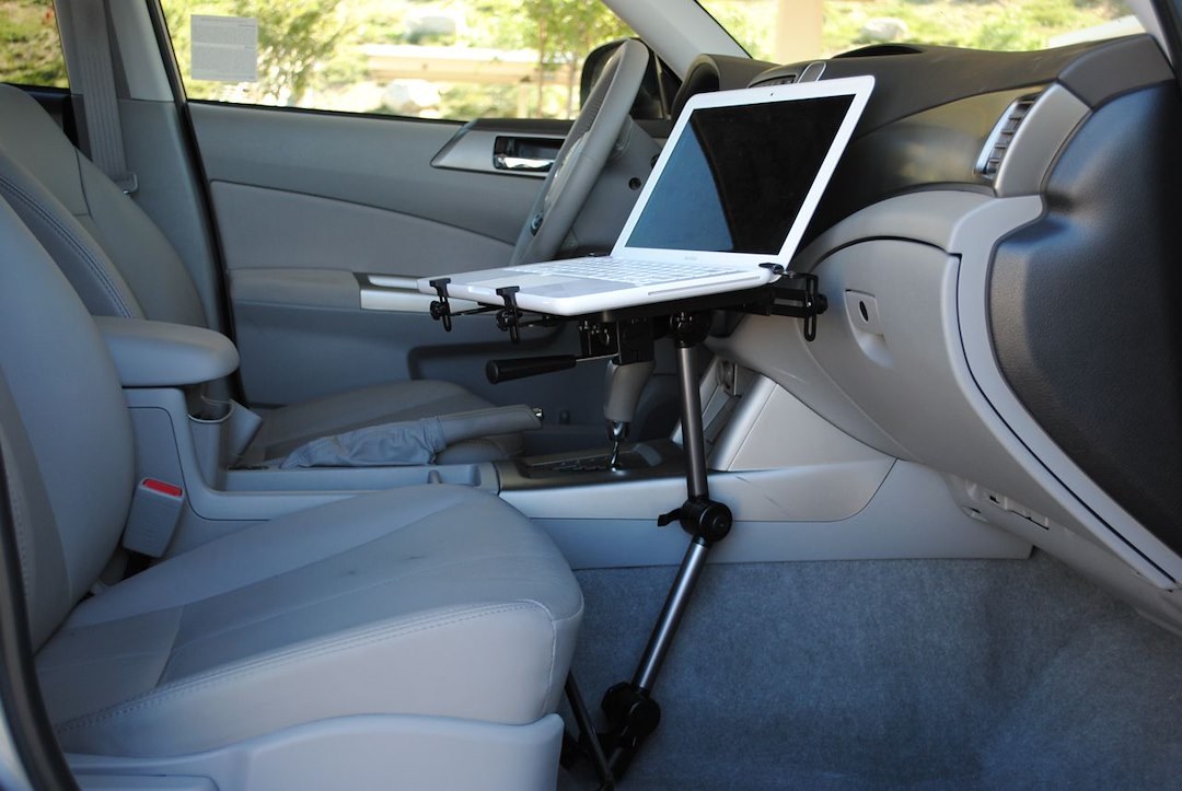 Mobotron Laptop Mount, Floor Mount, Universal, 360 Degree Horizontal Rotation/ 180 Degree Vertical Rotation, Adjustable Height Up to 24 Inch – MS-426K