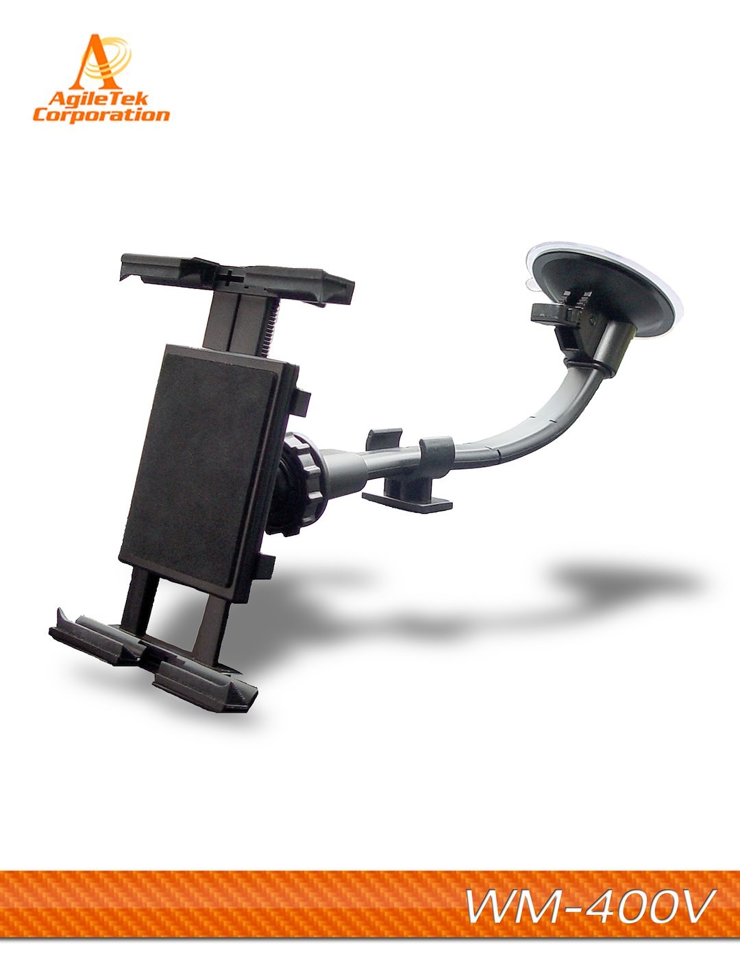Mobotron Tablet Mount, Windshield Mount and Universal Adjustable Holder for Full-Range Tablets and Large Smart Phones – WM-400V