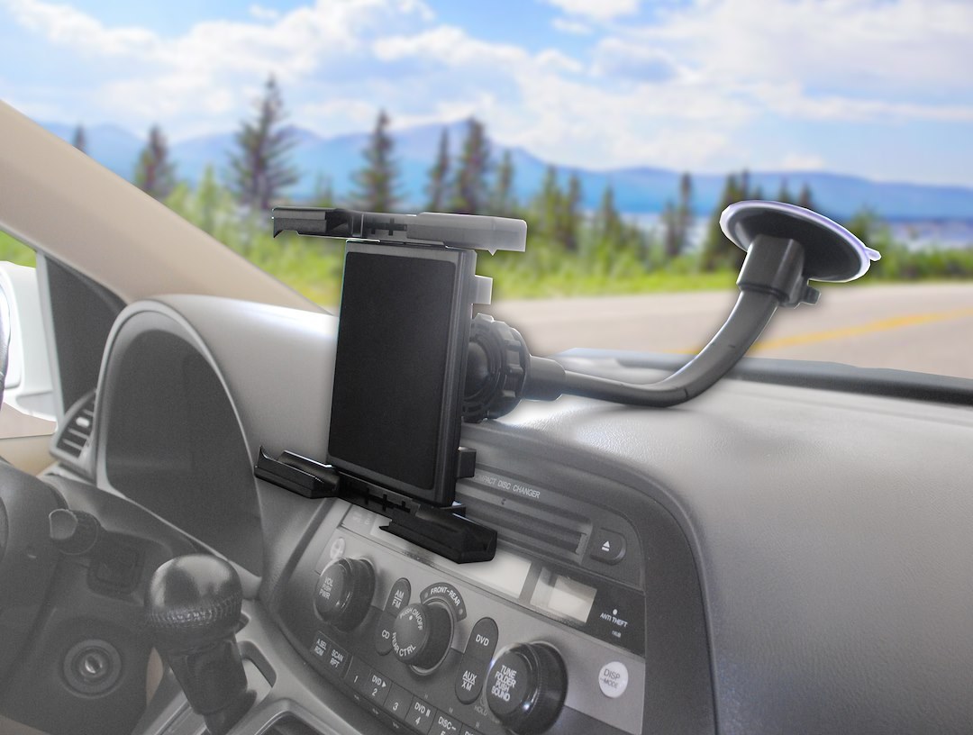 Mobotron Tablet Mount, Windshield Mount and Universal Adjustable Holder for Full-Range Tablets and Large Smart Phones – WM-400V