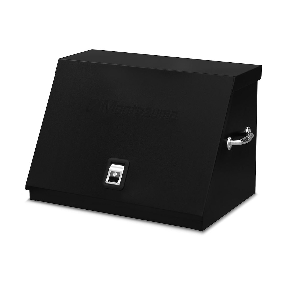 Montezuma Tool Box, Triangle®, Portable, Single Lid, Powder Coated, Black, Steel, 30-3/4 Inch Length X 19-5/8 Inch Width X 20-3/8 Inch Height – LA400B