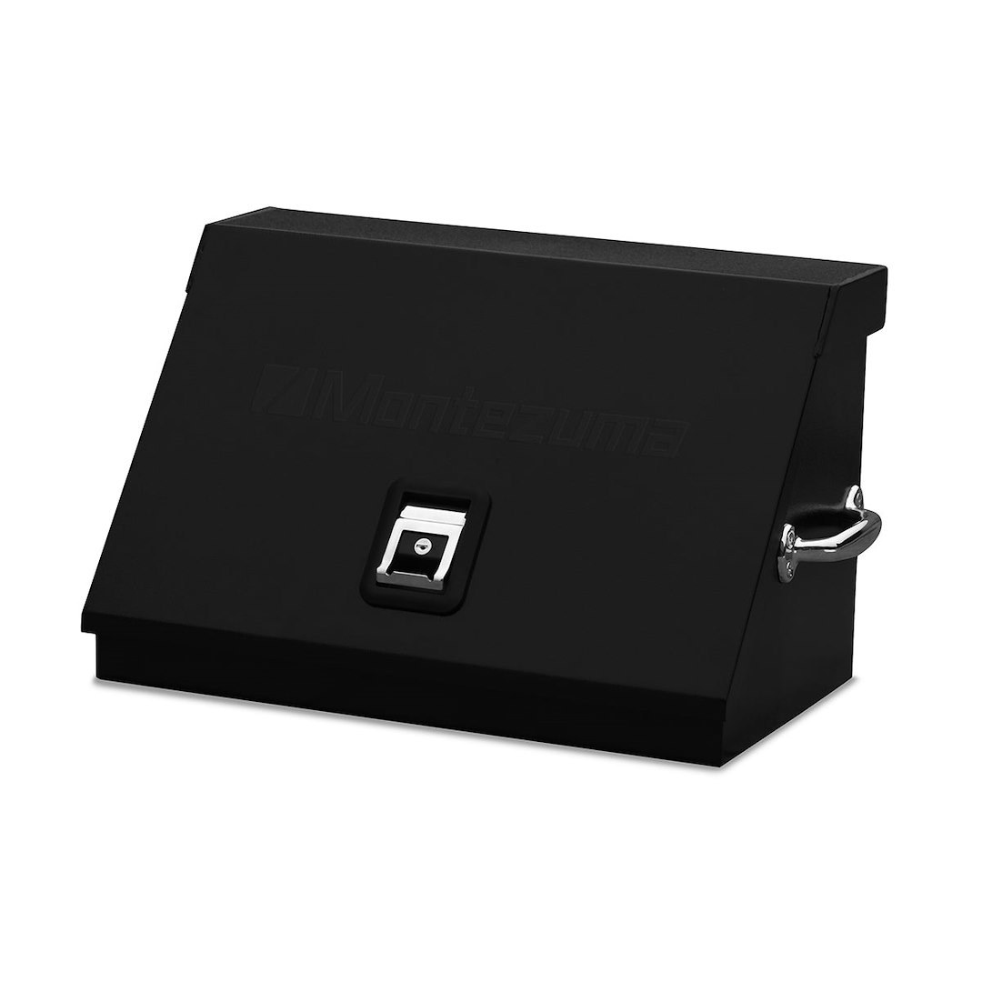 Montezuma Tool Box, Triangle®, Portable, Single Lid, Powder Coated, Black, Steel, 23-3/8 Inch Length X 13-3/4 Inch Width X 14-1/2 Inch Height – SM200B